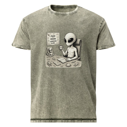Alien Moon Conspiracy Tee | Funny Space Graphic for Geeks | Sci - Fi Truth Seeker T-Shirt - IconVexa