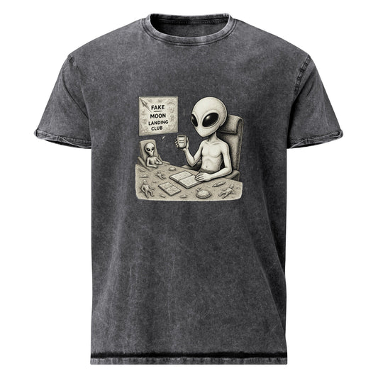 Alien Moon Conspiracy Tee | Funny Space Graphic for Geeks | Sci - Fi Truth Seeker T-Shirt - IconVexa