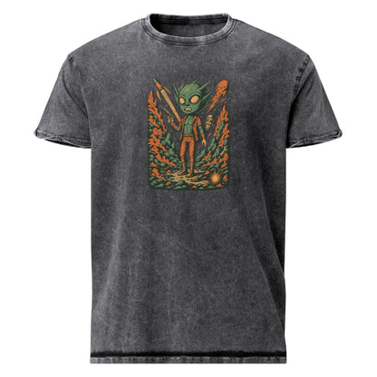 Alien Punk with Blaster Tee | Retro Sci - Fi Graphic Shirt | Space Theme Streetwear - IconVexa