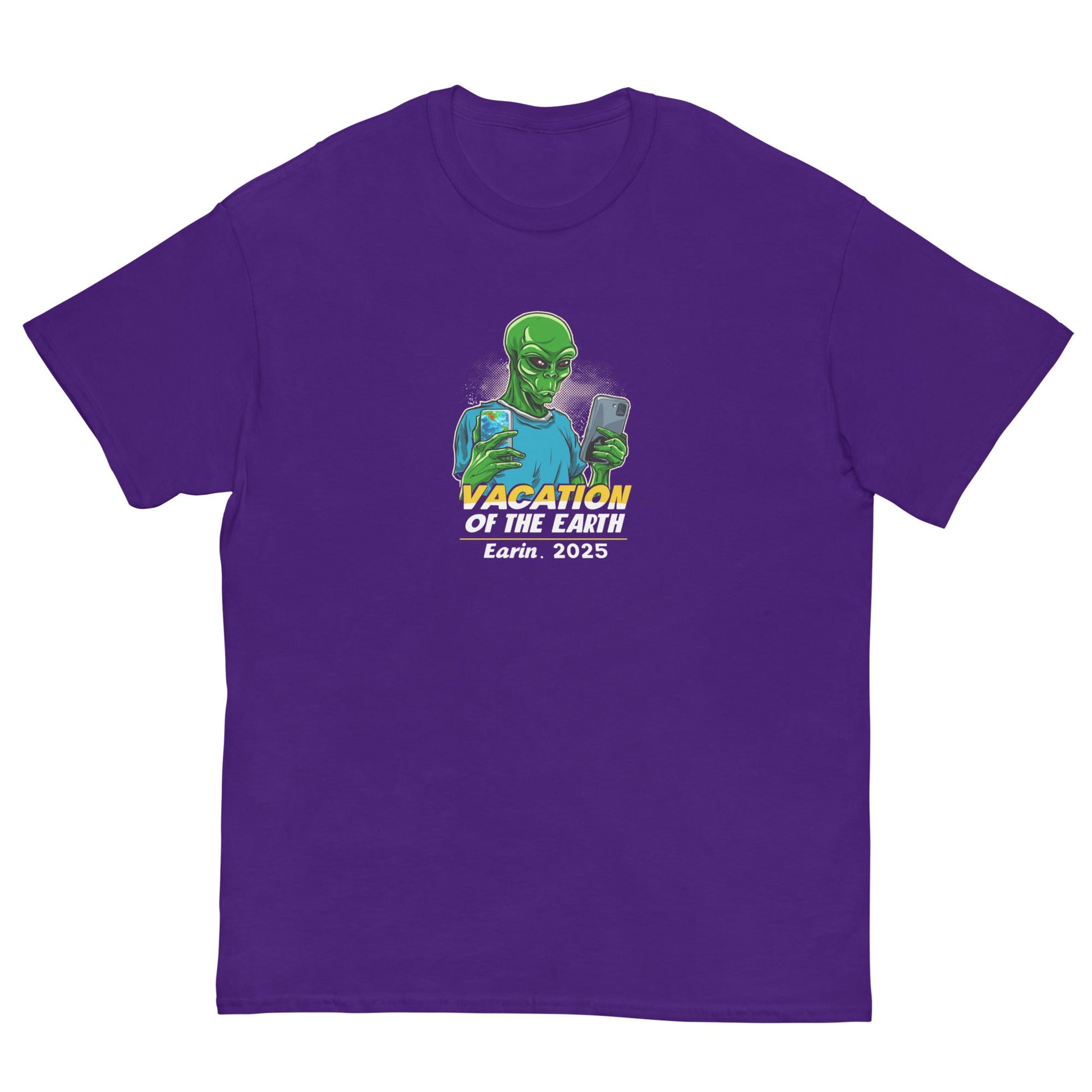 Alien Selfie Tee | Vacation on Earth 2025 Shirt | Funny Sci - Fi UFO Graphic T-Shirt - IconVexa