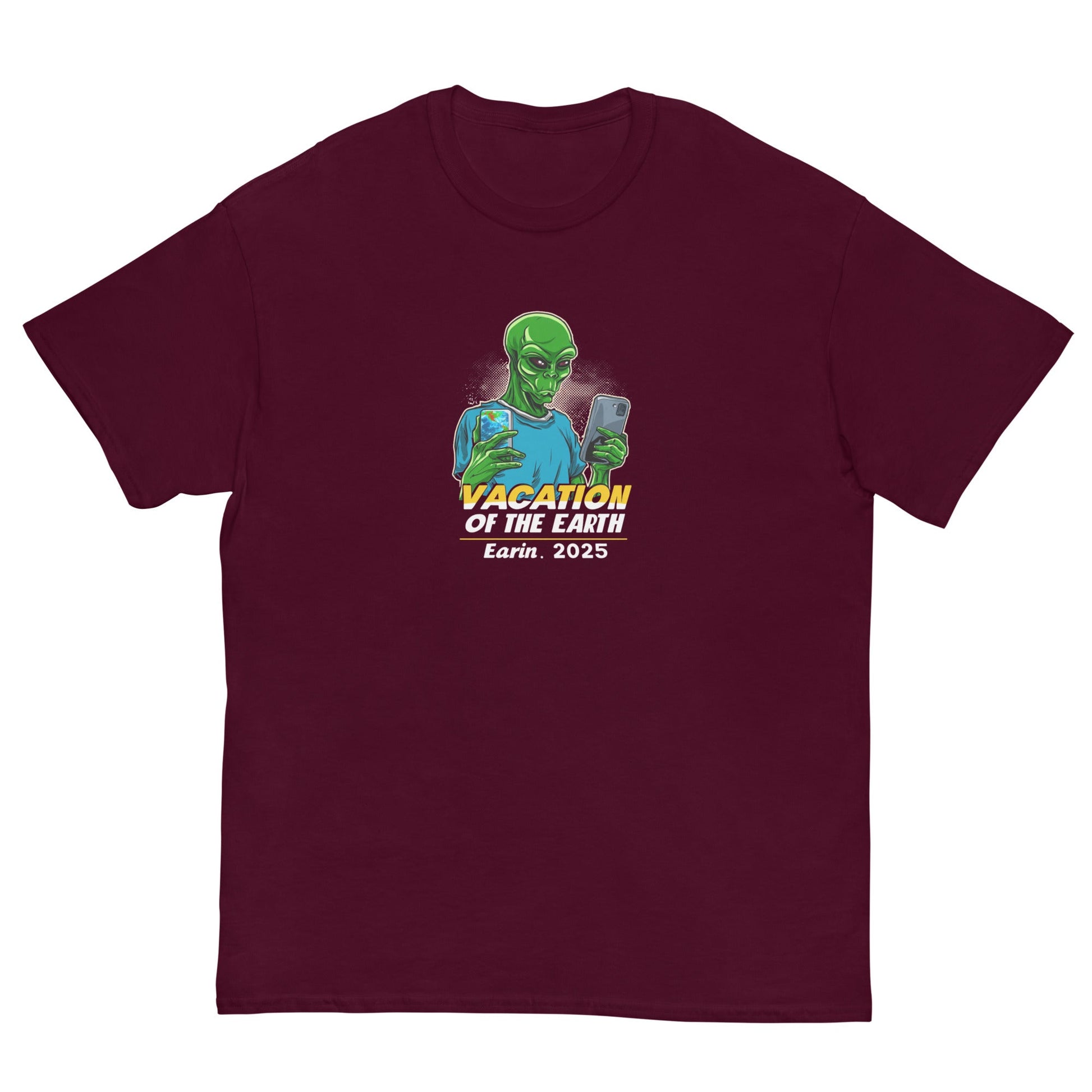Alien Selfie Tee | Vacation on Earth 2025 Shirt | Funny Sci - Fi UFO Graphic T-Shirt - IconVexa