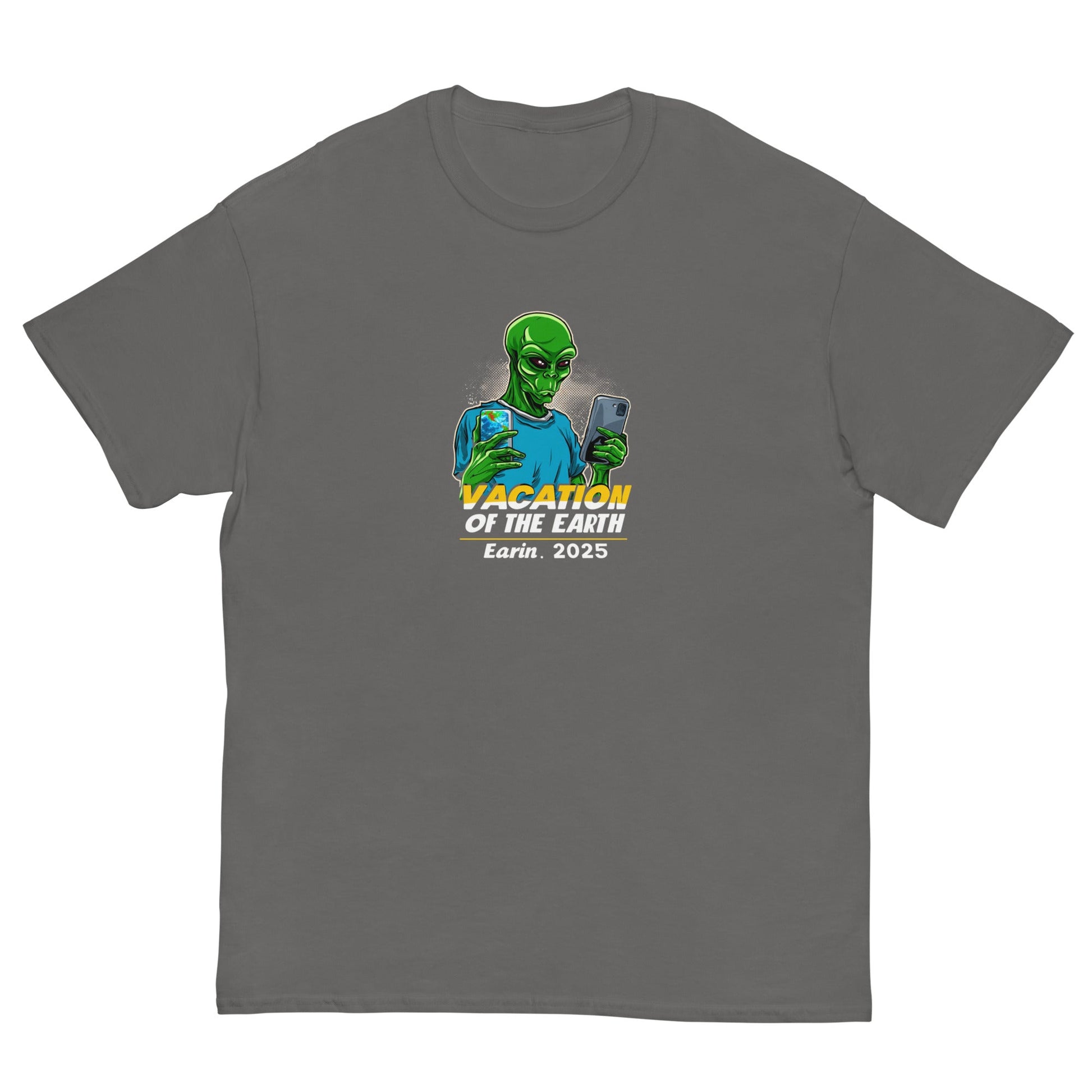 Alien Selfie Tee | Vacation on Earth 2025 Shirt | Funny Sci - Fi UFO Graphic T-Shirt - IconVexa