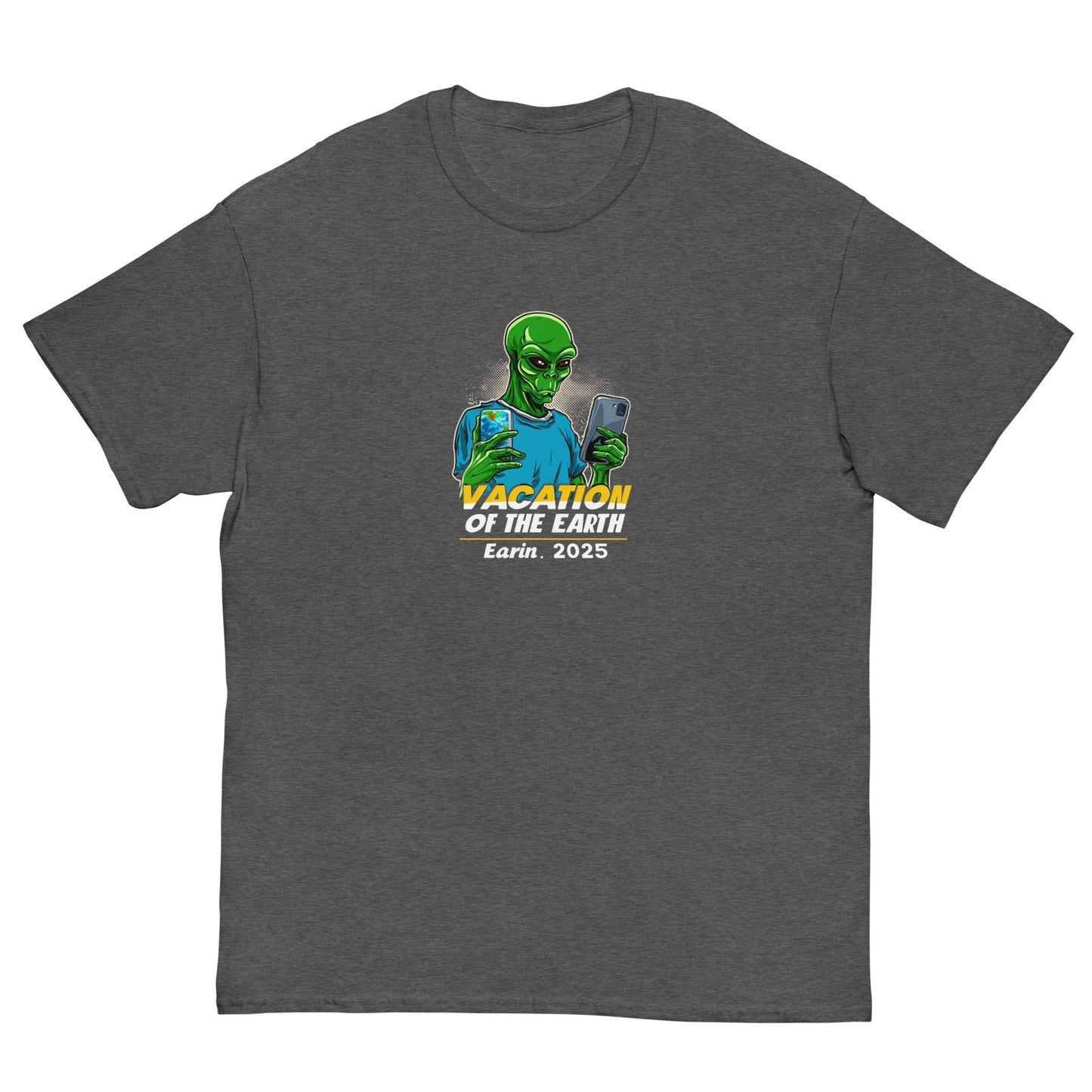 Alien Selfie Tee | Vacation on Earth 2025 Shirt | Funny Sci - Fi UFO Graphic T-Shirt - IconVexa