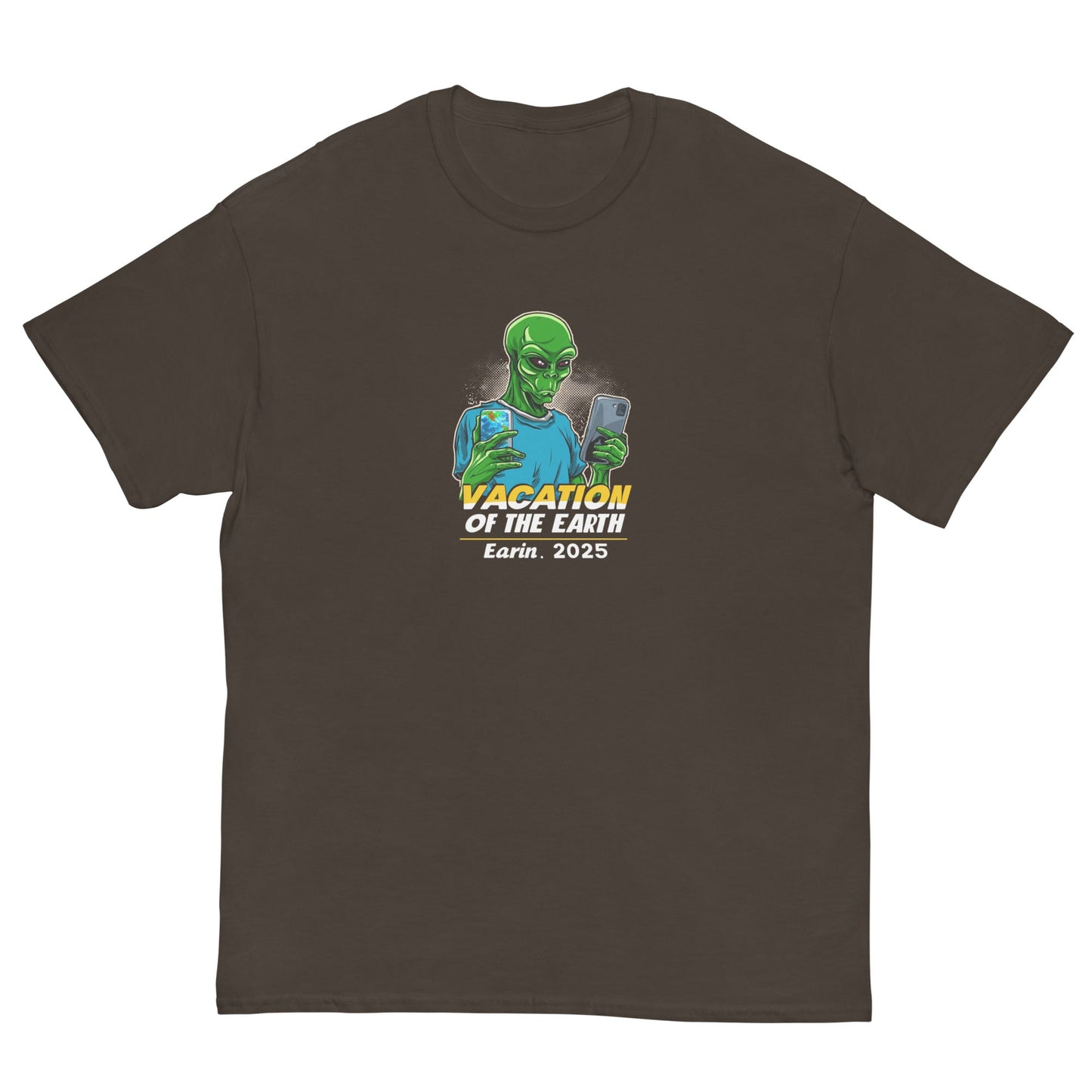 Alien Selfie Tee | Vacation on Earth 2025 Shirt | Funny Sci - Fi UFO Graphic T-Shirt - IconVexa