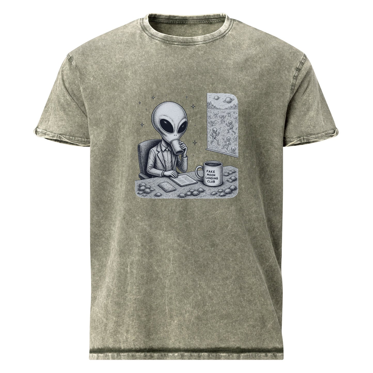 Alien Shirt Funny Conspiracy Style | UFO Shirt for Space Nerds | Sci - Fi Graphic Moon Club - IconVexa