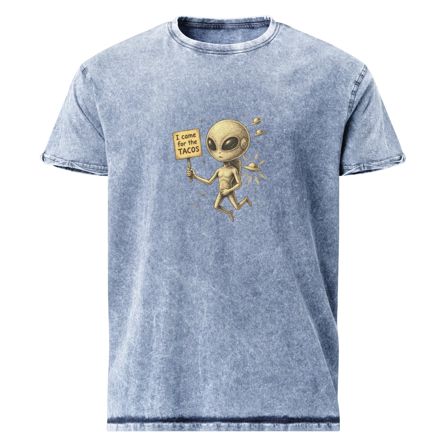 Alien Shirt Graphic | Funny Space Foodie Tee | I Came for the Tacos Statement Top - IconVexa