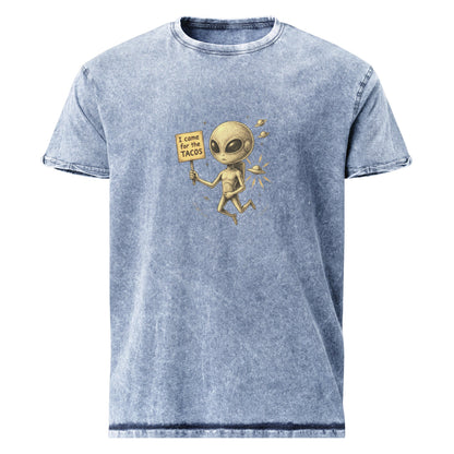 Alien Shirt Graphic | Funny Space Foodie Tee | I Came for the Tacos Statement Top - IconVexa