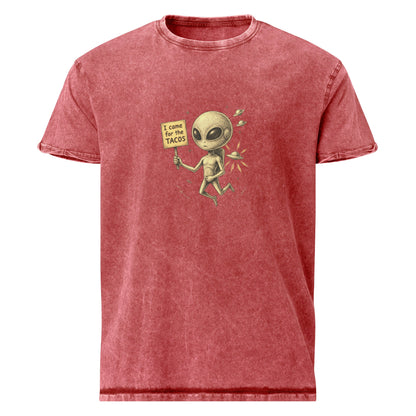 Alien Shirt Graphic | Funny Space Foodie Tee | I Came for the Tacos Statement Top - IconVexa