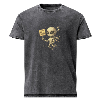 Alien Shirt Graphic | Funny Space Foodie Tee | I Came for the Tacos Statement Top - IconVexa