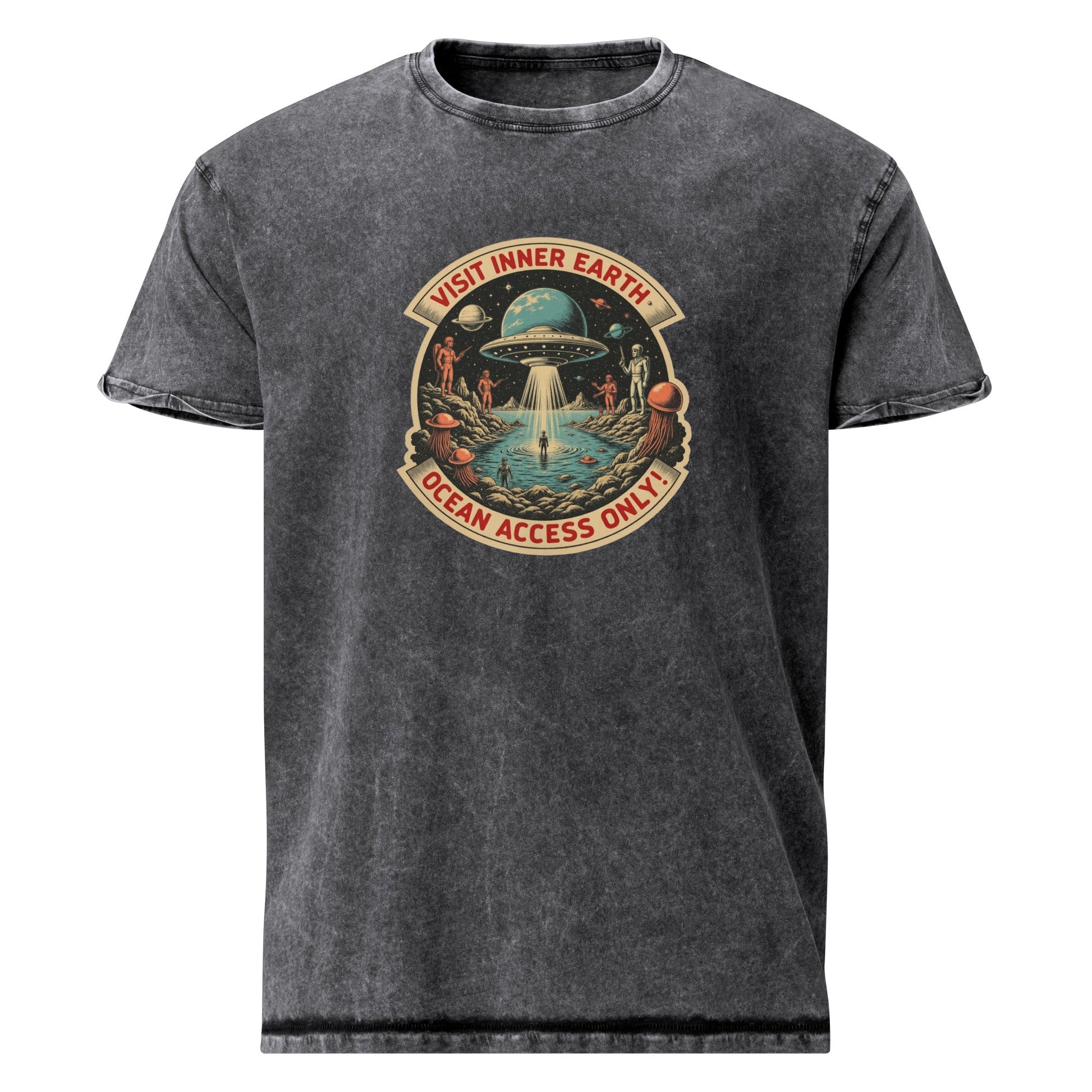 Alien Shirt | Visit Inner Earth Tee | Vintage Space Tourism Graphic - IconVexa