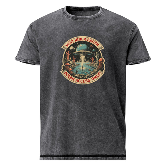 Alien Shirt | Visit Inner Earth Tee | Vintage Space Tourism Graphic - IconVexa
