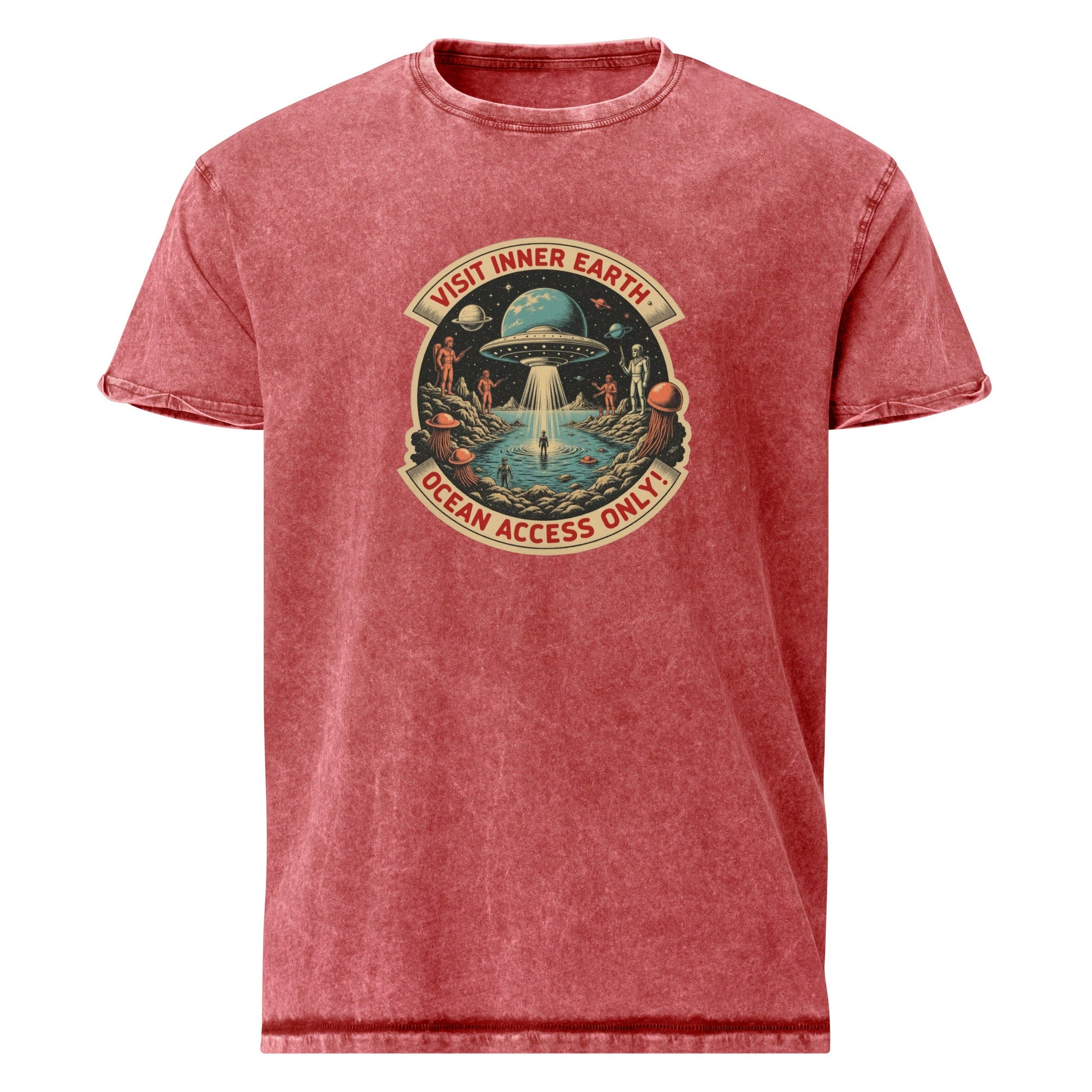 Alien Shirt | Visit Inner Earth Tee | Vintage Space Tourism Graphic - IconVexa
