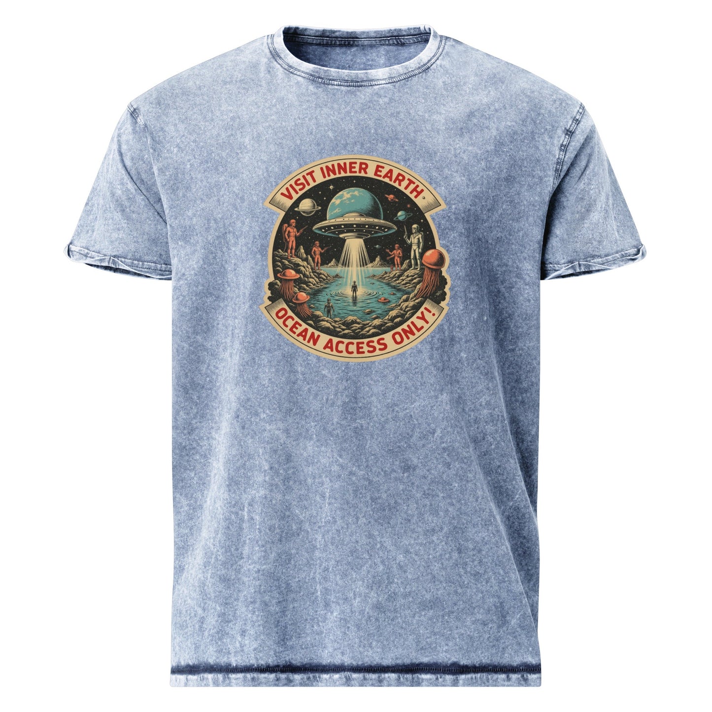 Alien Shirt | Visit Inner Earth Tee | Vintage Space Tourism Graphic - IconVexa