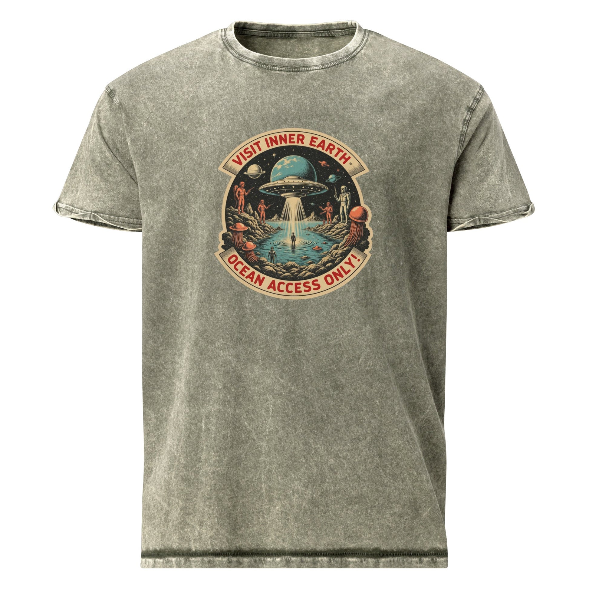 Alien Shirt | Visit Inner Earth Tee | Vintage Space Tourism Graphic - IconVexa