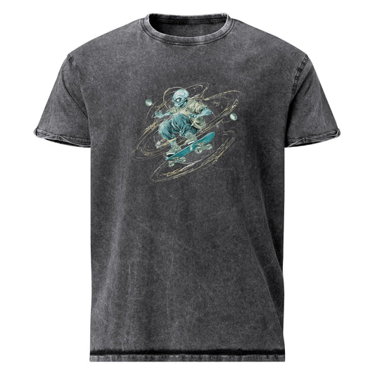 Alien Skateboarding Tee | Outer Space Skater Shirt | Cool Graphic Sci - Fi T-Shirt - IconVexa