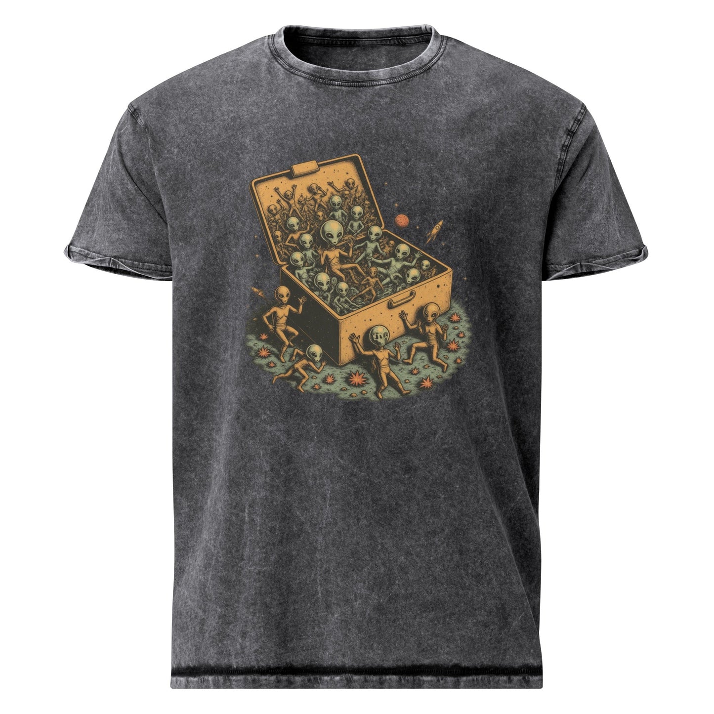Alien Suitcase Tee | Funny UFO Graphic Shirt | Retro Sci - Fi Streetwear for Space Fans - IconVexa
