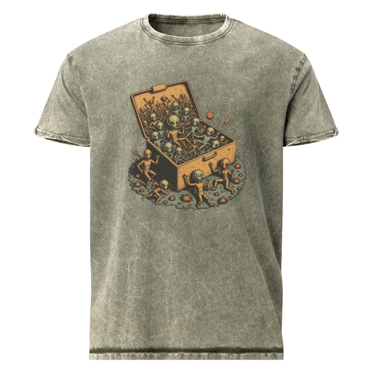 Alien Suitcase Tee | Funny UFO Graphic Shirt | Retro Sci - Fi Streetwear for Space Fans - IconVexa