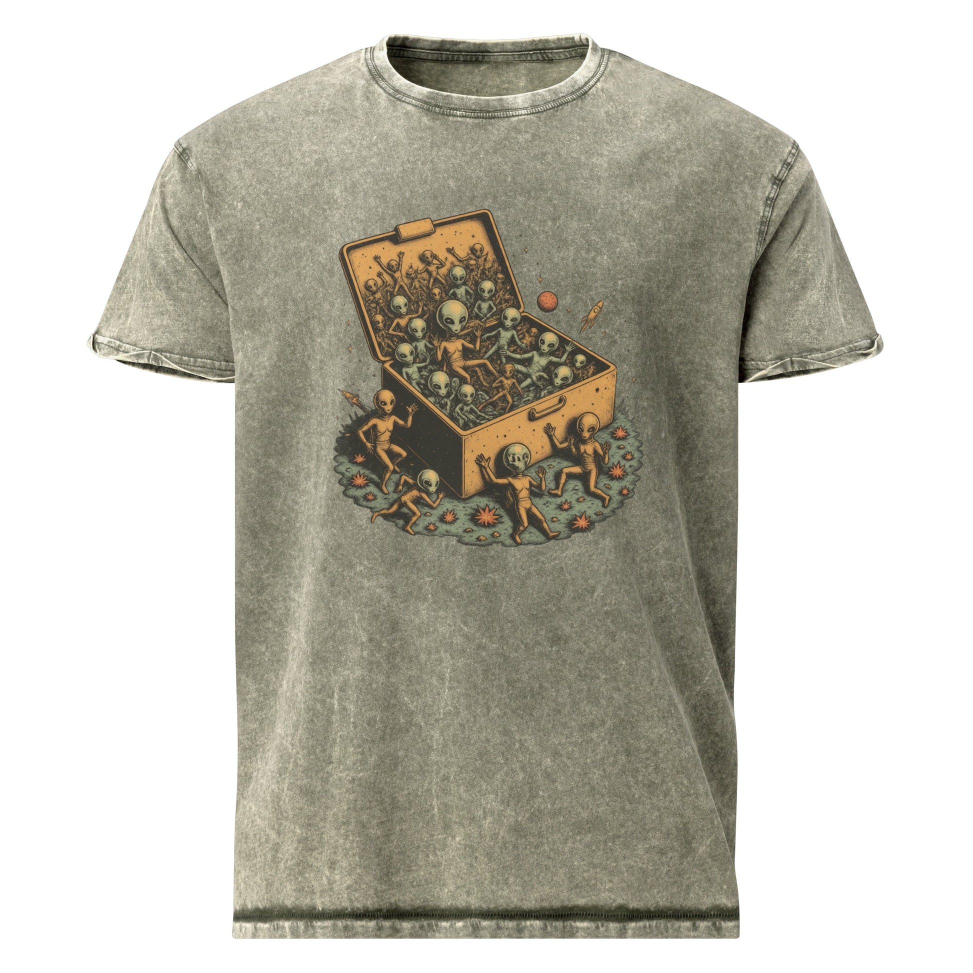 Alien Suitcase Tee | Funny UFO Graphic Shirt | Retro Sci - Fi Streetwear for Space Fans - IconVexa