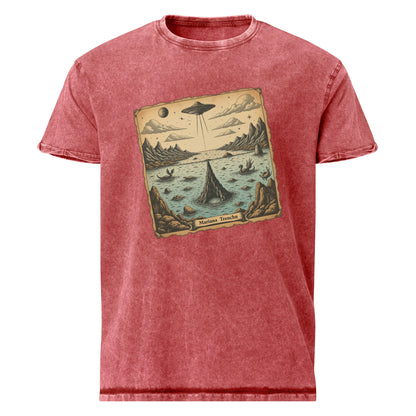 Alien T Shirt | Vintage UFO Ocean Map | Science Fiction Space Tee - IconVexa