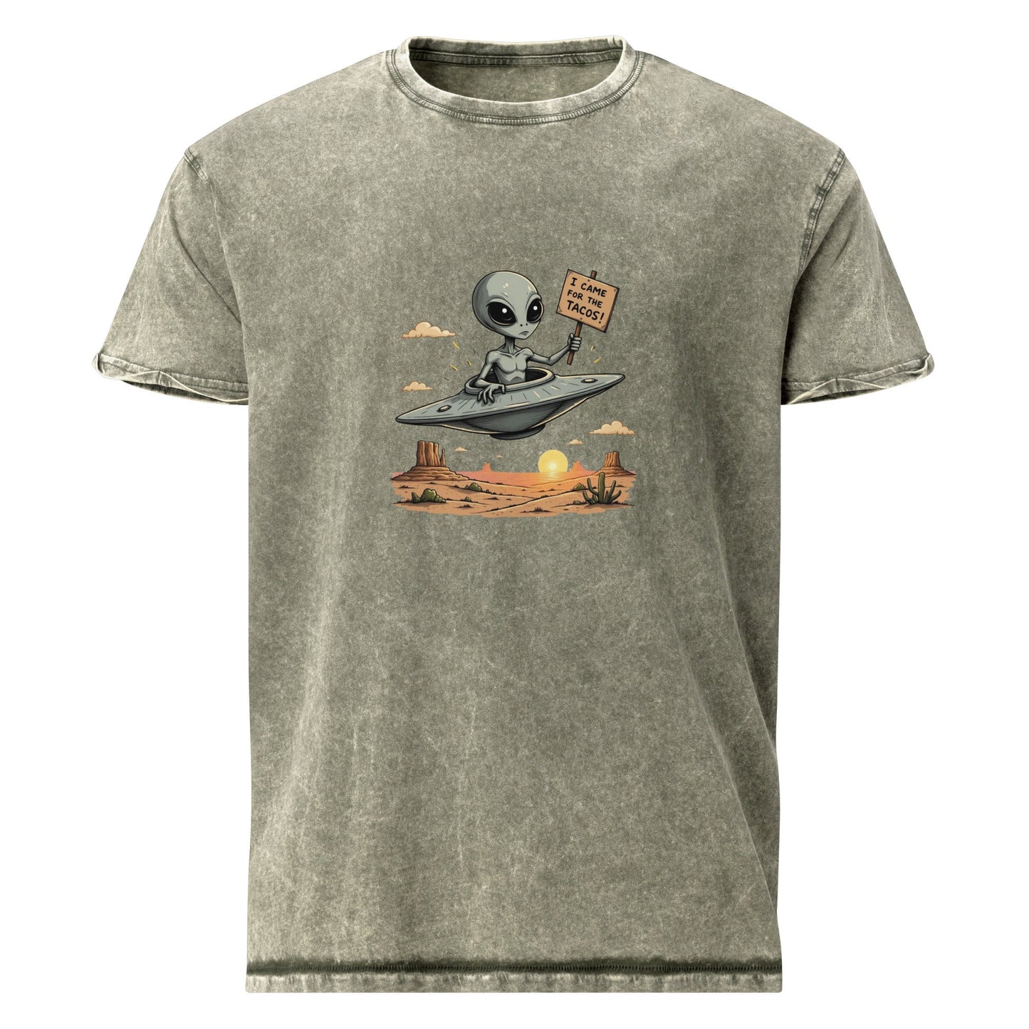 Alien Taco Lover UFO Shirt | Funny Space Graphic Tee for Foodies | Quirky Sci - Fi T-Shirt - IconVexa