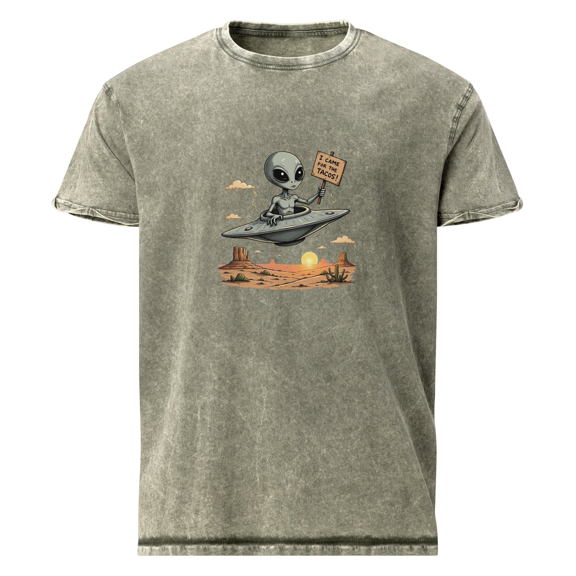 Alien Taco Lover UFO Shirt | Funny Space Graphic Tee for Foodies | Quirky Sci - Fi T-Shirt - IconVexa