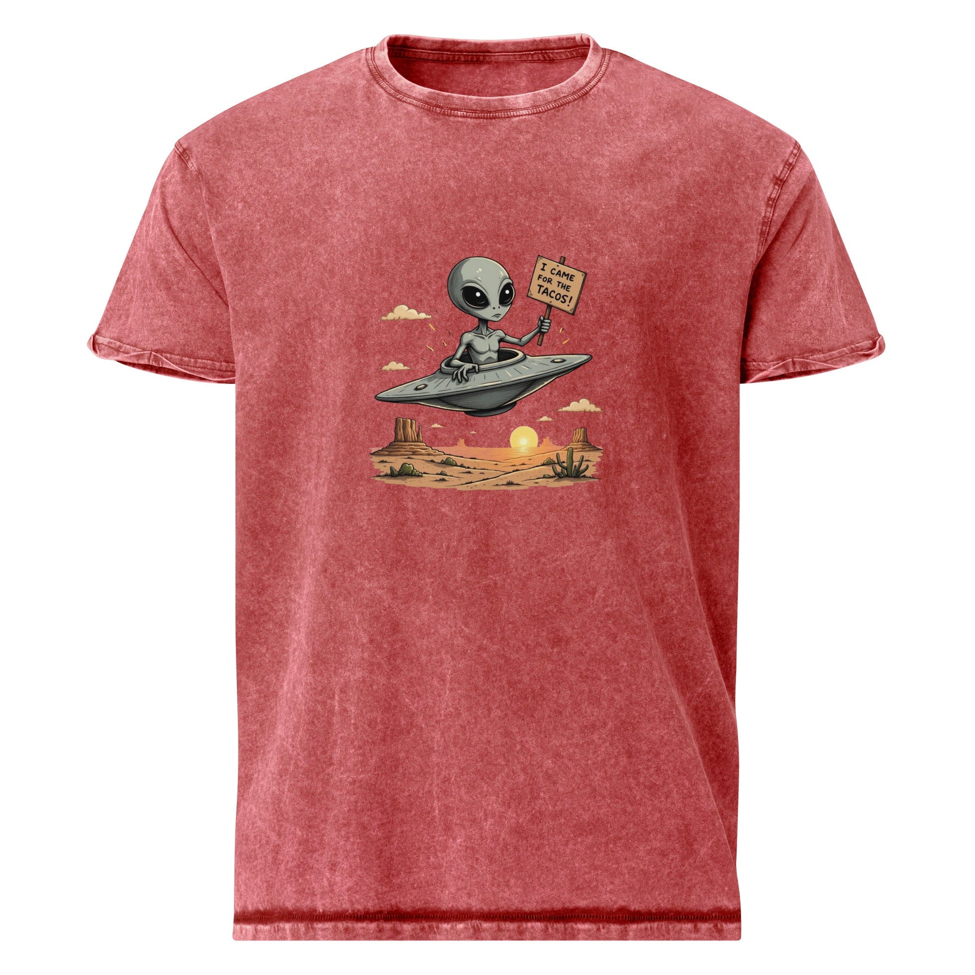 Alien Taco Lover UFO Shirt | Funny Space Graphic Tee for Foodies | Quirky Sci - Fi T-Shirt - IconVexa