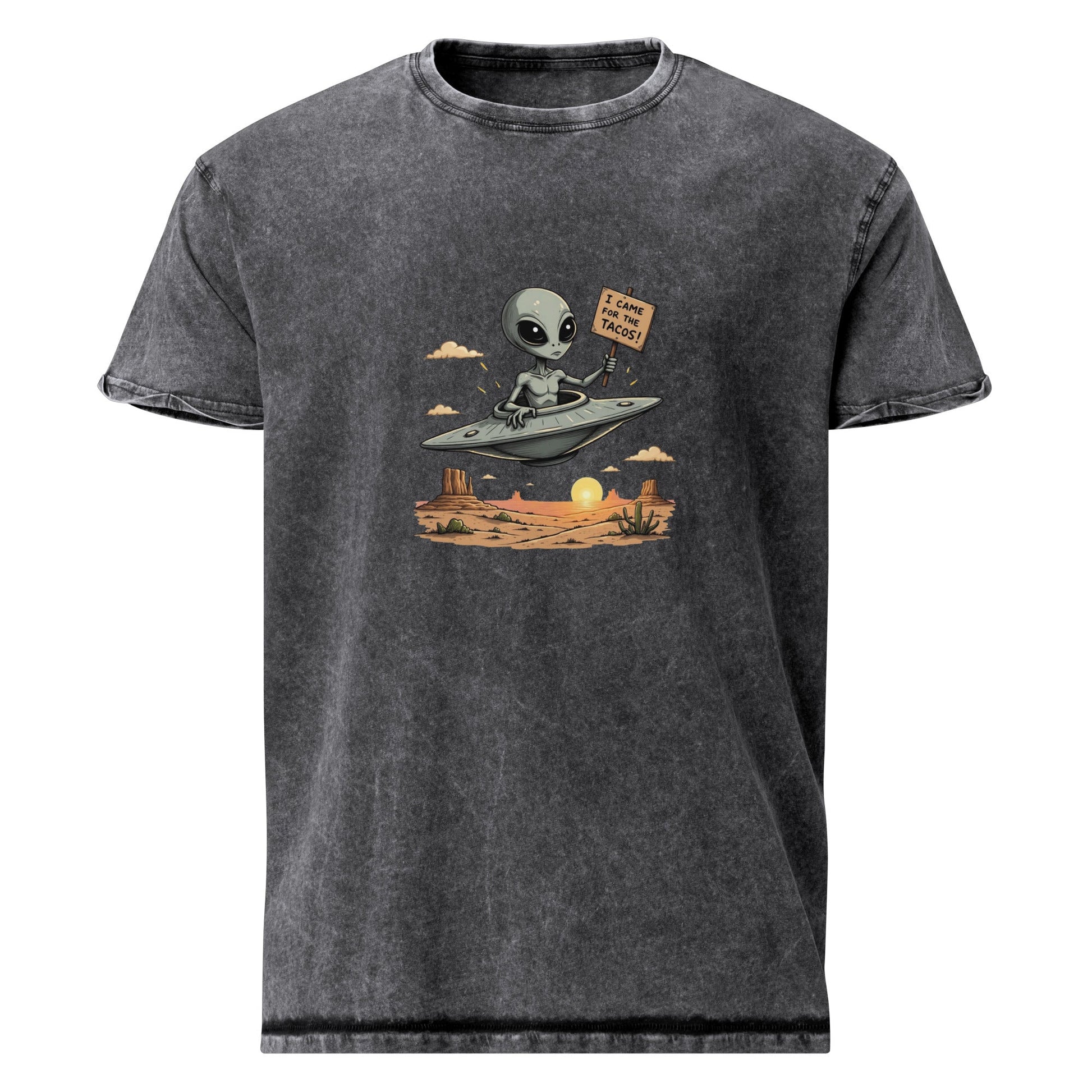 Alien Taco Lover UFO Shirt | Funny Space Graphic Tee for Foodies | Quirky Sci - Fi T-Shirt - IconVexa