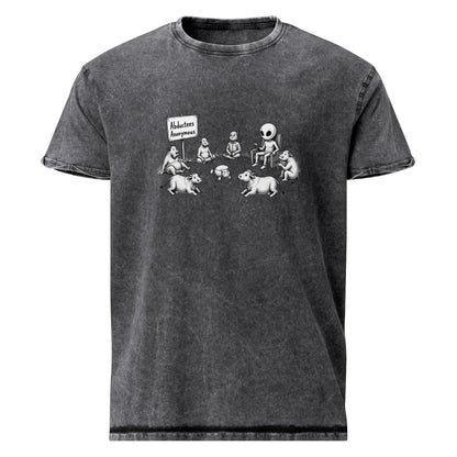 Alien Tee Cow Support Group Art | UFO Abductees Anonymous Graphic | Funny Sci - Fi Shirt - IconVexa