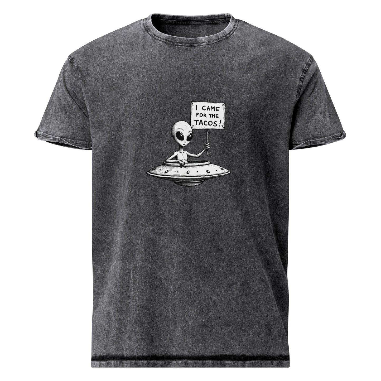 Alien Tee Funny Foodie Style | UFO Shirt for Taco Lovers | Sci - Fi Graphic Space Gift - IconVexa