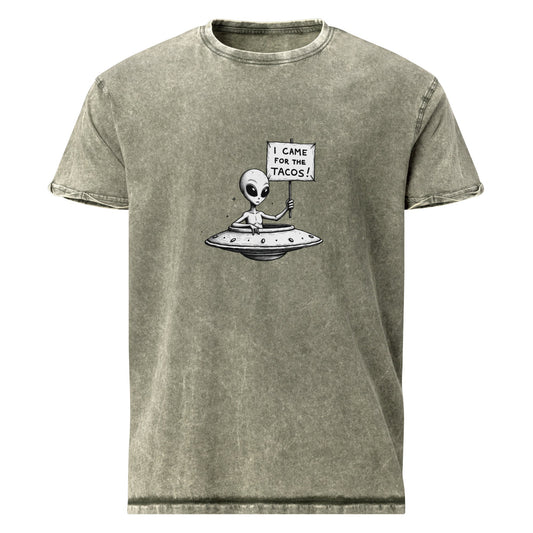 Alien Tee Funny Foodie Style | UFO Shirt for Taco Lovers | Sci - Fi Graphic Space Gift - IconVexa