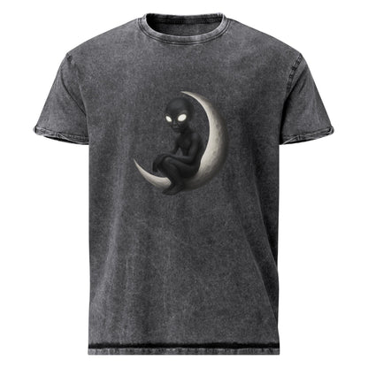 Alien Tee | Moonlit Visitor In Void | Cosmic Solitude Streetwear - IconVexa
