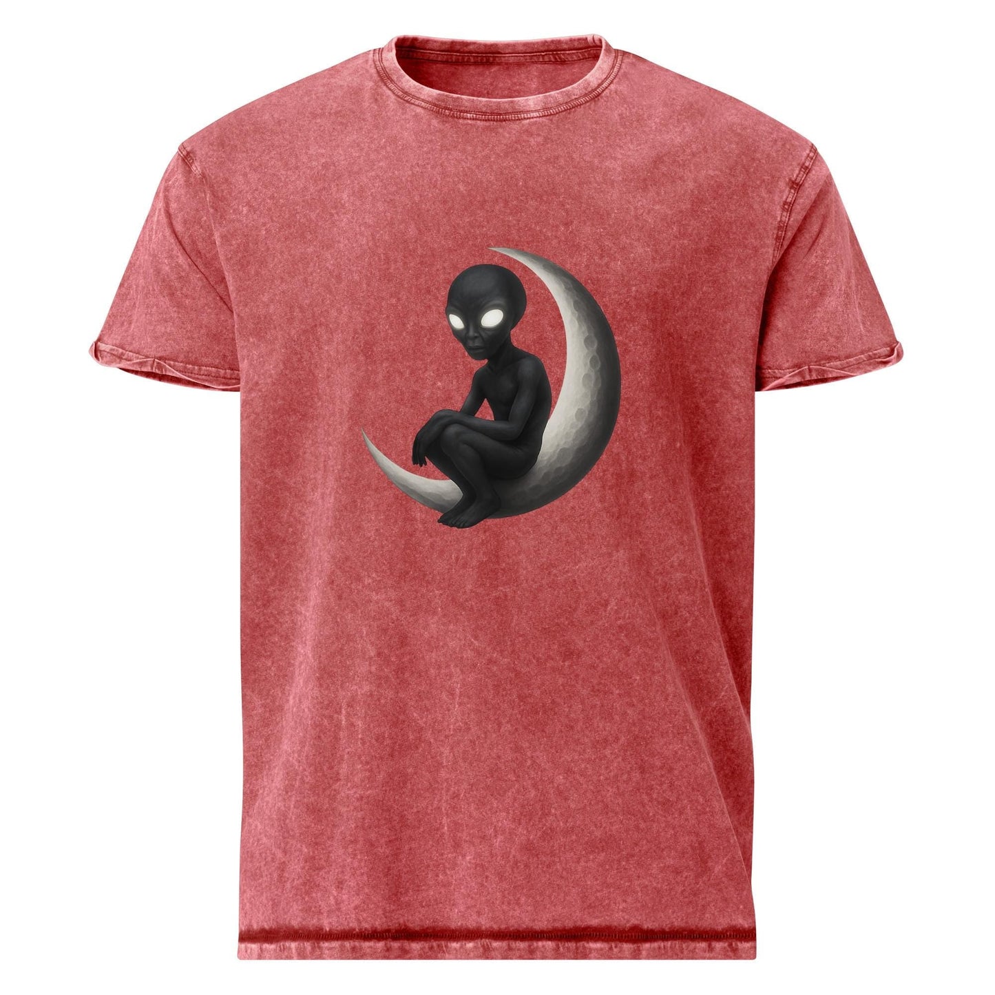 Alien Tee | Moonlit Visitor In Void | Cosmic Solitude Streetwear - IconVexa