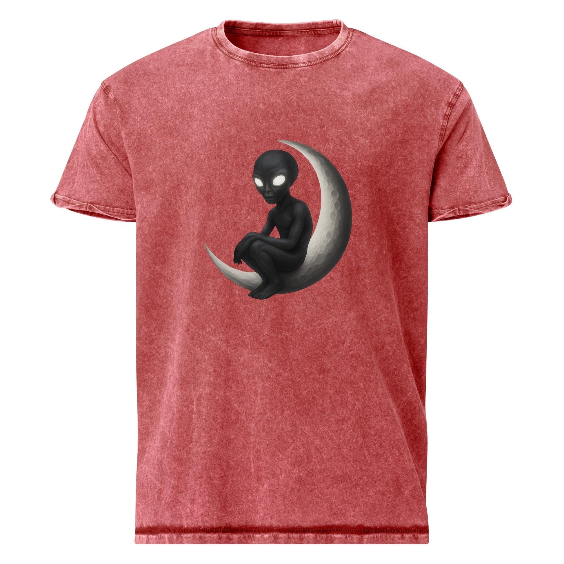 Alien Tee | Moonlit Visitor In Void | Cosmic Solitude Streetwear - IconVexa