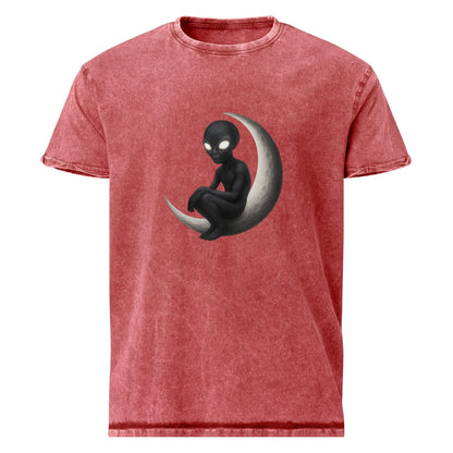 Alien Tee | Moonlit Visitor In Void | Cosmic Solitude Streetwear - IconVexa