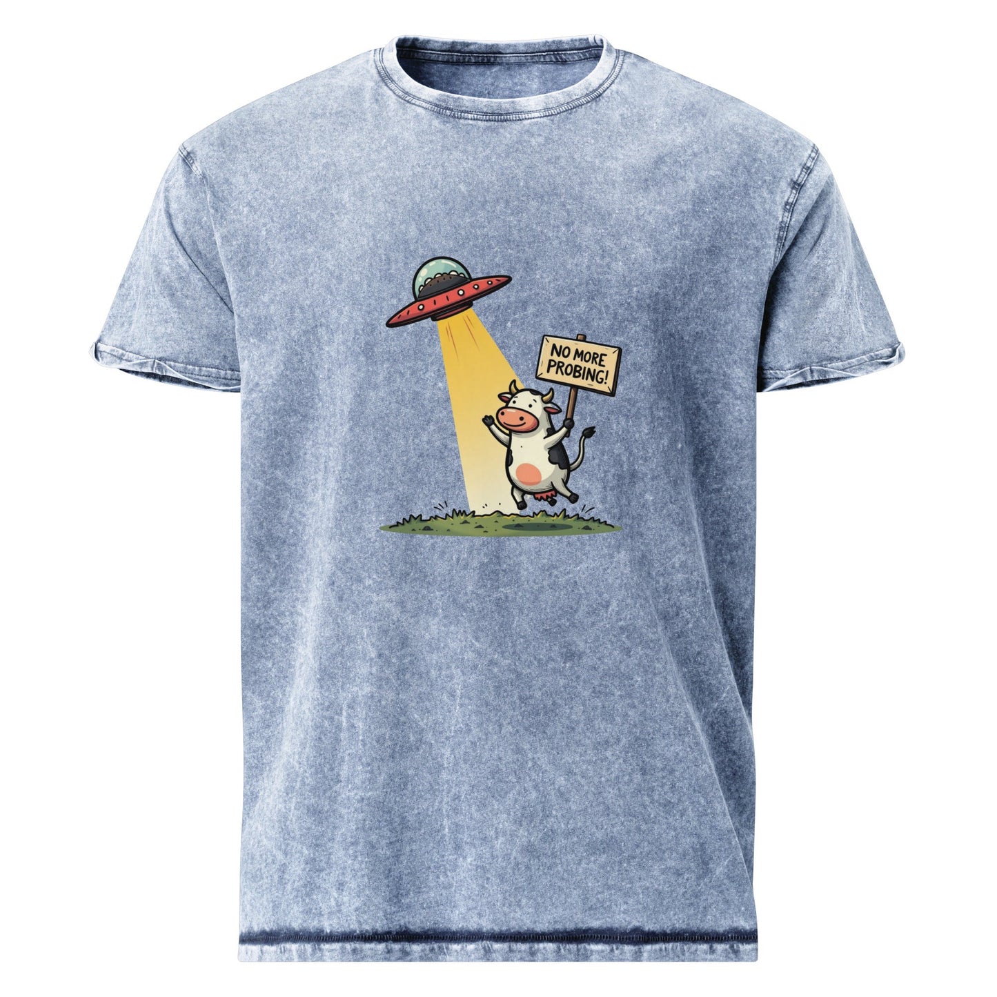 Alien Tee Protest Cow Graphic | UFO Abduction Joke Shirt | Funny Space Statement Tee - IconVexa