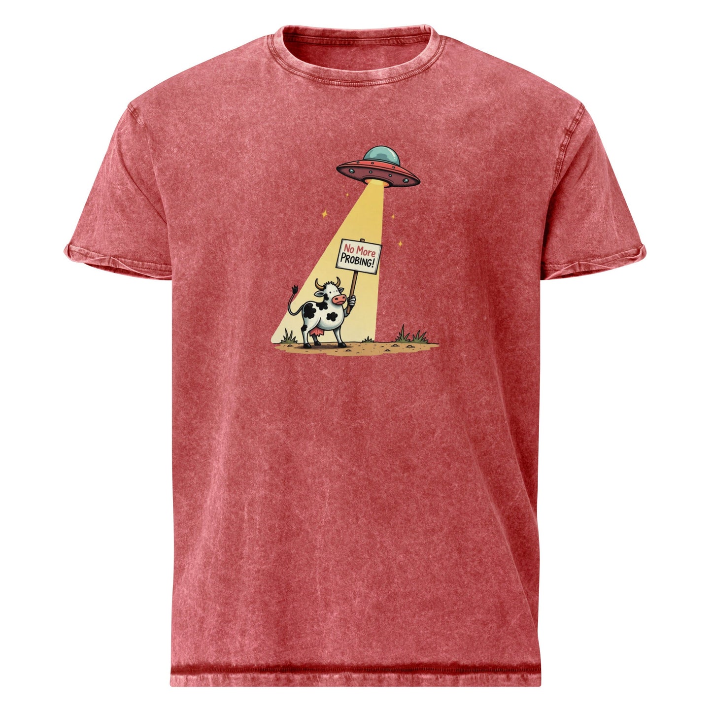 Alien Tee Protest Humor Graphic | UFO Cow Statement | Funny Shirt | Space Abduction Joke | Gift Idea - IconVexa