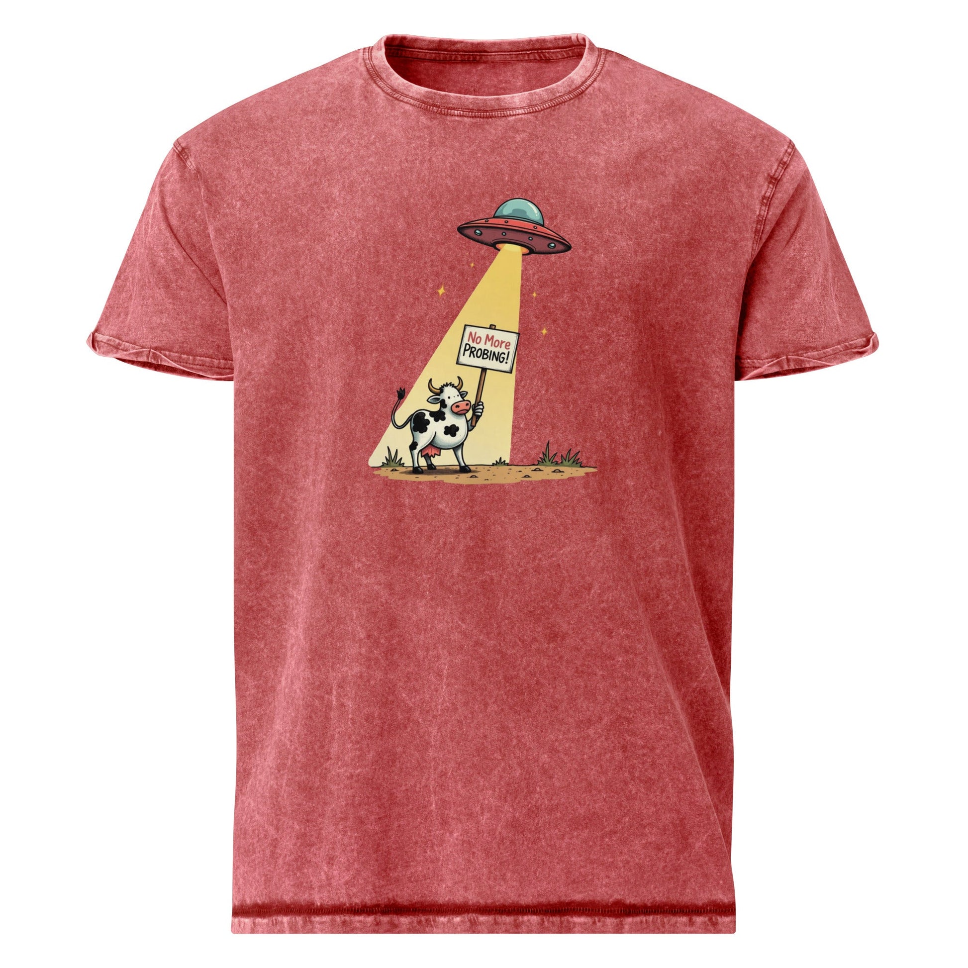 Alien Tee Protest Humor Graphic | UFO Cow Statement | Funny Shirt | Space Abduction Joke | Gift Idea - IconVexa