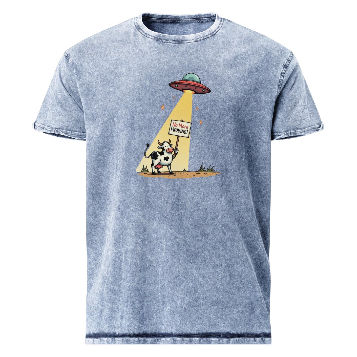 Alien Tee Protest Humor Graphic | UFO Cow Statement | Funny Shirt | Space Abduction Joke | Gift Idea - IconVexa