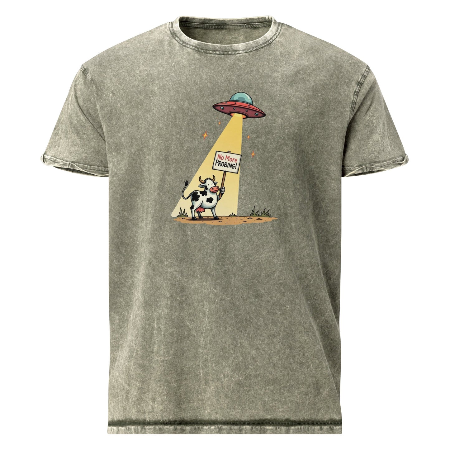 Alien Tee Protest Humor Graphic | UFO Cow Statement | Funny Shirt | Space Abduction Joke | Gift Idea - IconVexa