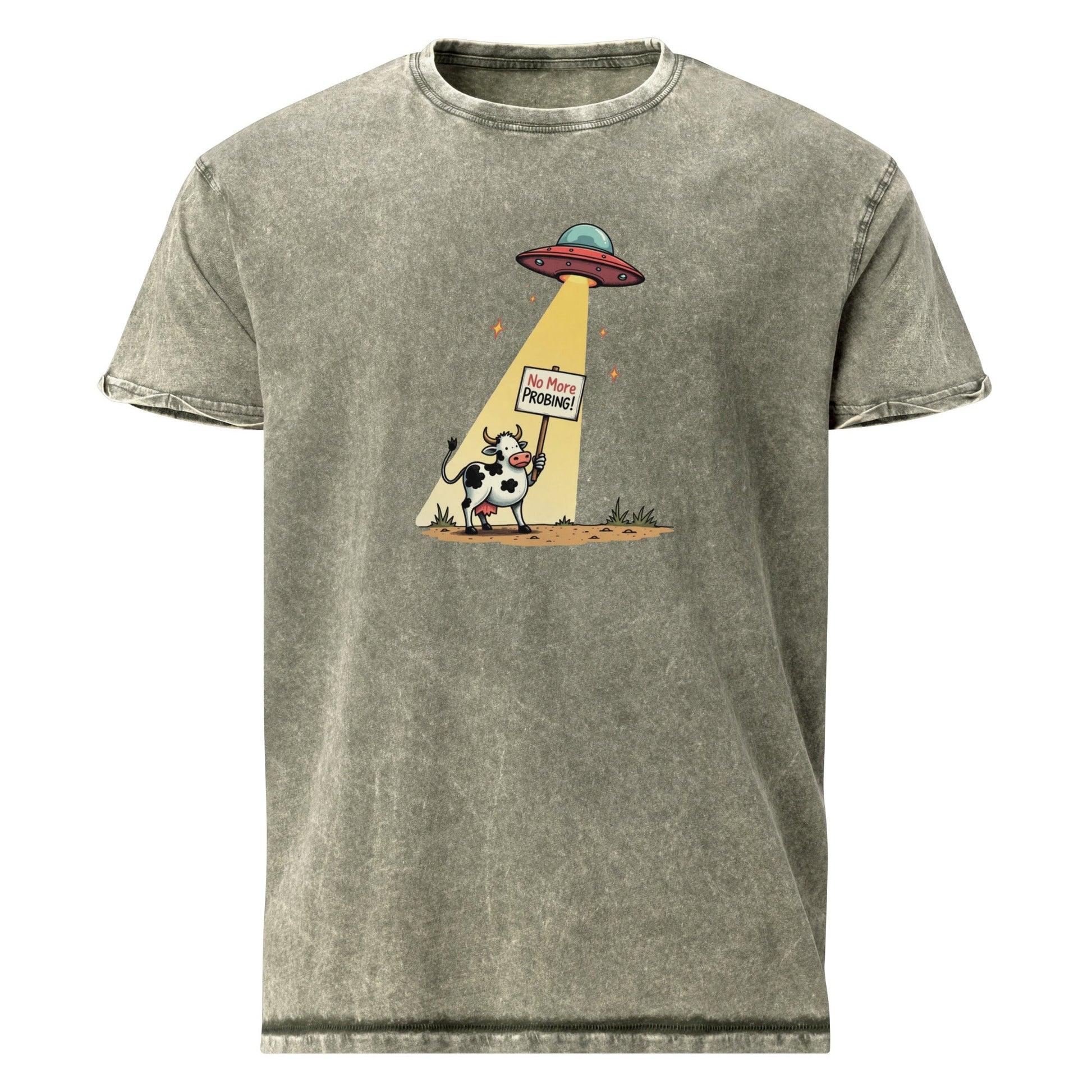 Alien Tee Protest Humor Graphic | UFO Cow Statement | Funny Shirt | Space Abduction Joke | Gift Idea - IconVexa