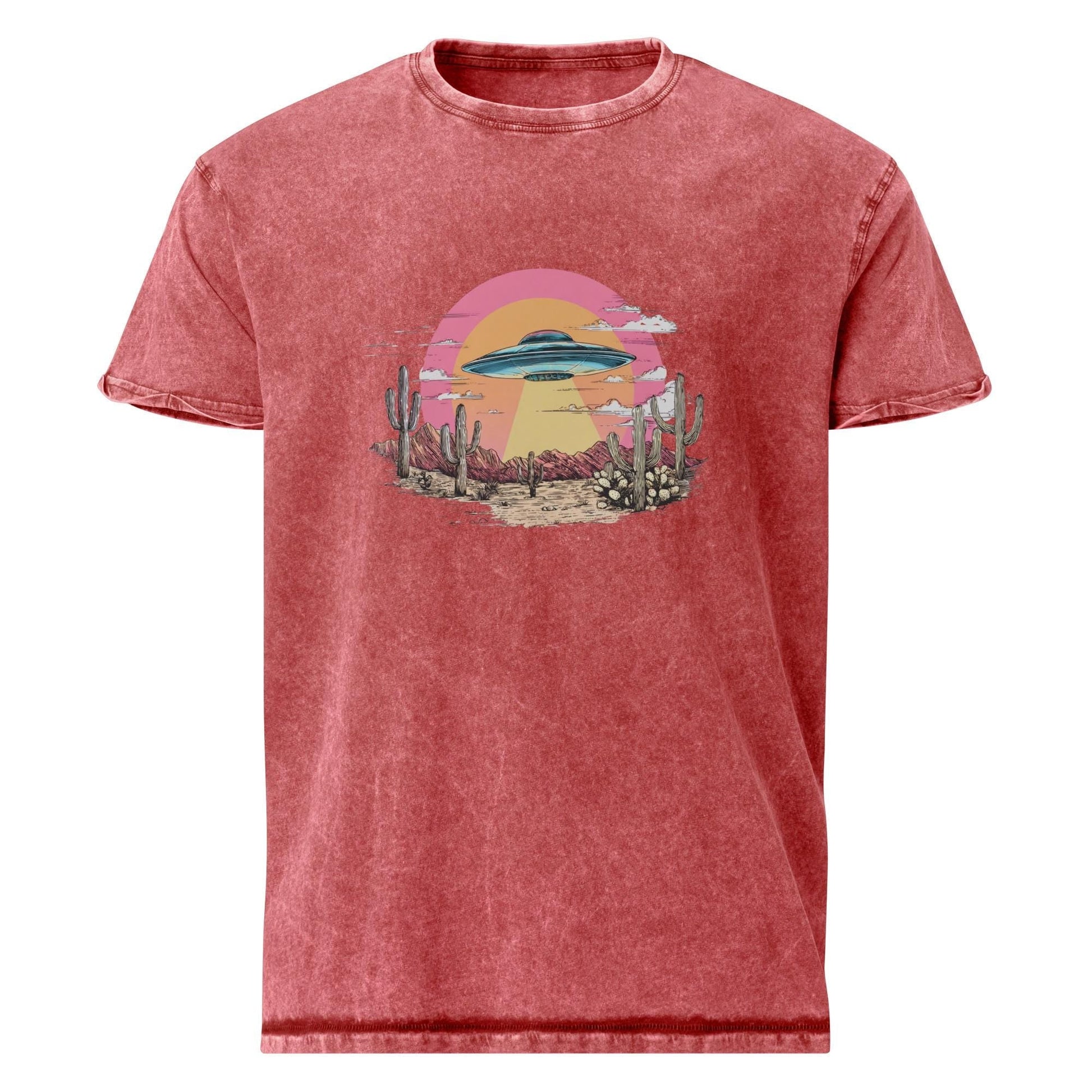 Alien Tee | UFO Desert Scene Shirt | Vintage Space Graphic T-Shirt - IconVexa