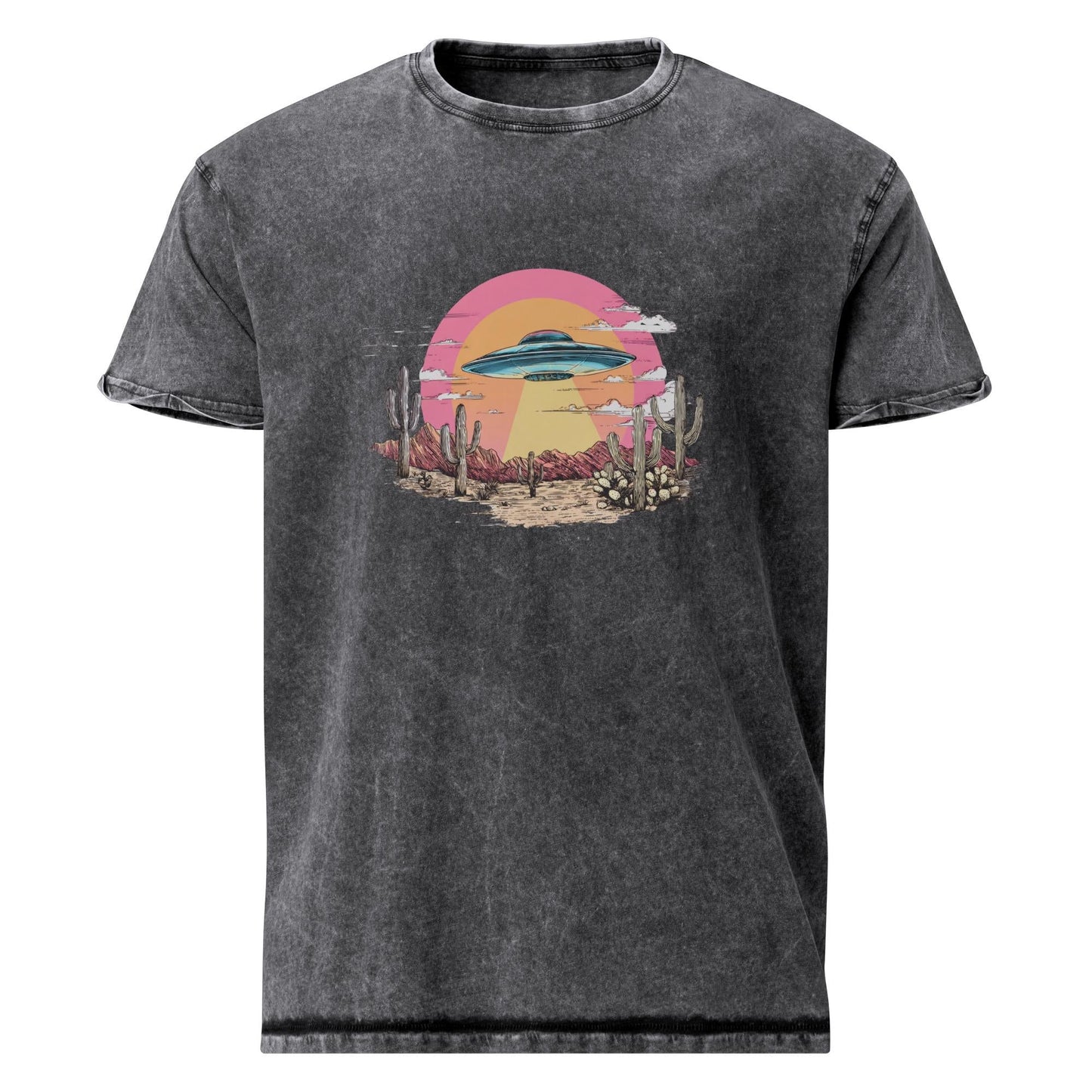 Alien Tee | UFO Desert Scene Shirt | Vintage Space Graphic T-Shirt - IconVexa