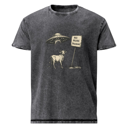 Alien Tee With Cow Protest Art | Funny UFO Abduction Statement | Quirky Space Humor Shirt - IconVexa