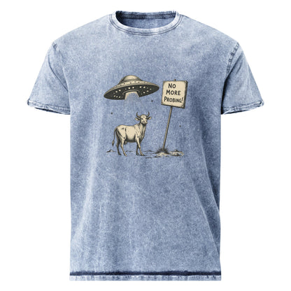 Alien Tee With Cow Protest Art | Funny UFO Abduction Statement | Quirky Space Humor Shirt - IconVexa