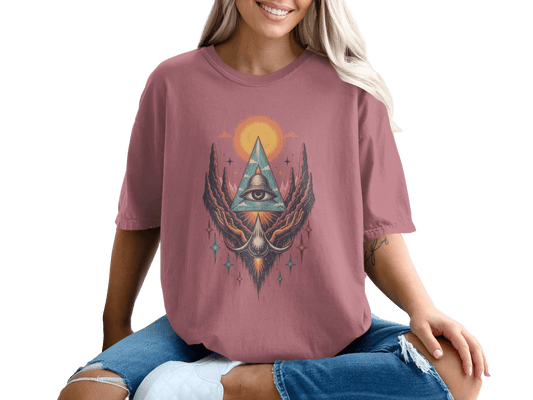All Seeing Eye in the Sky Graphic Novelty Design T-Shirt - IconVexa