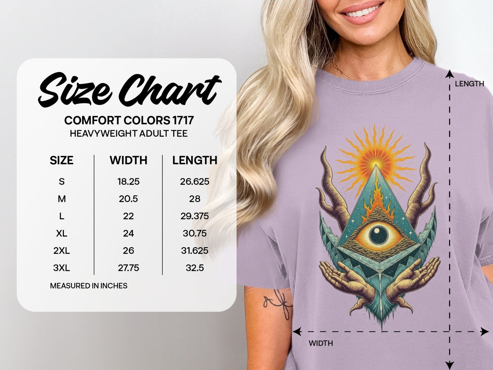 All Seeing Eye Pyramid Sun Hands Graphic Cool Design T-Shirt - IconVexa