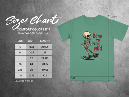 Bone To Be Wild Skateboard Skeleton Graphic Art T-Shirt - IconVexa