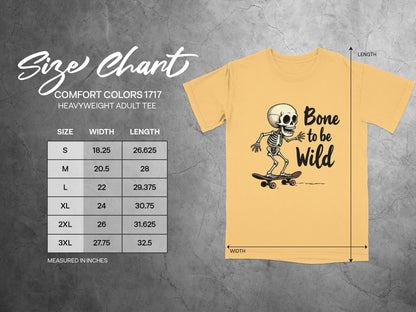 Bone To Be Wild Skeleton Graphic Novelty Design T-Shirt - IconVexa