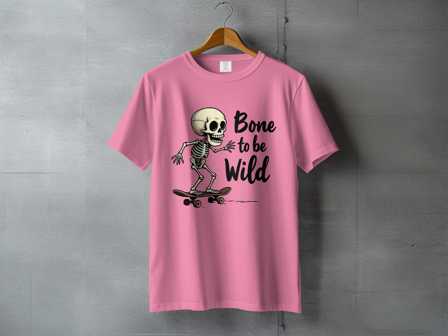 Bone To Be Wild Skeleton Graphic Novelty Design T-Shirt - IconVexa