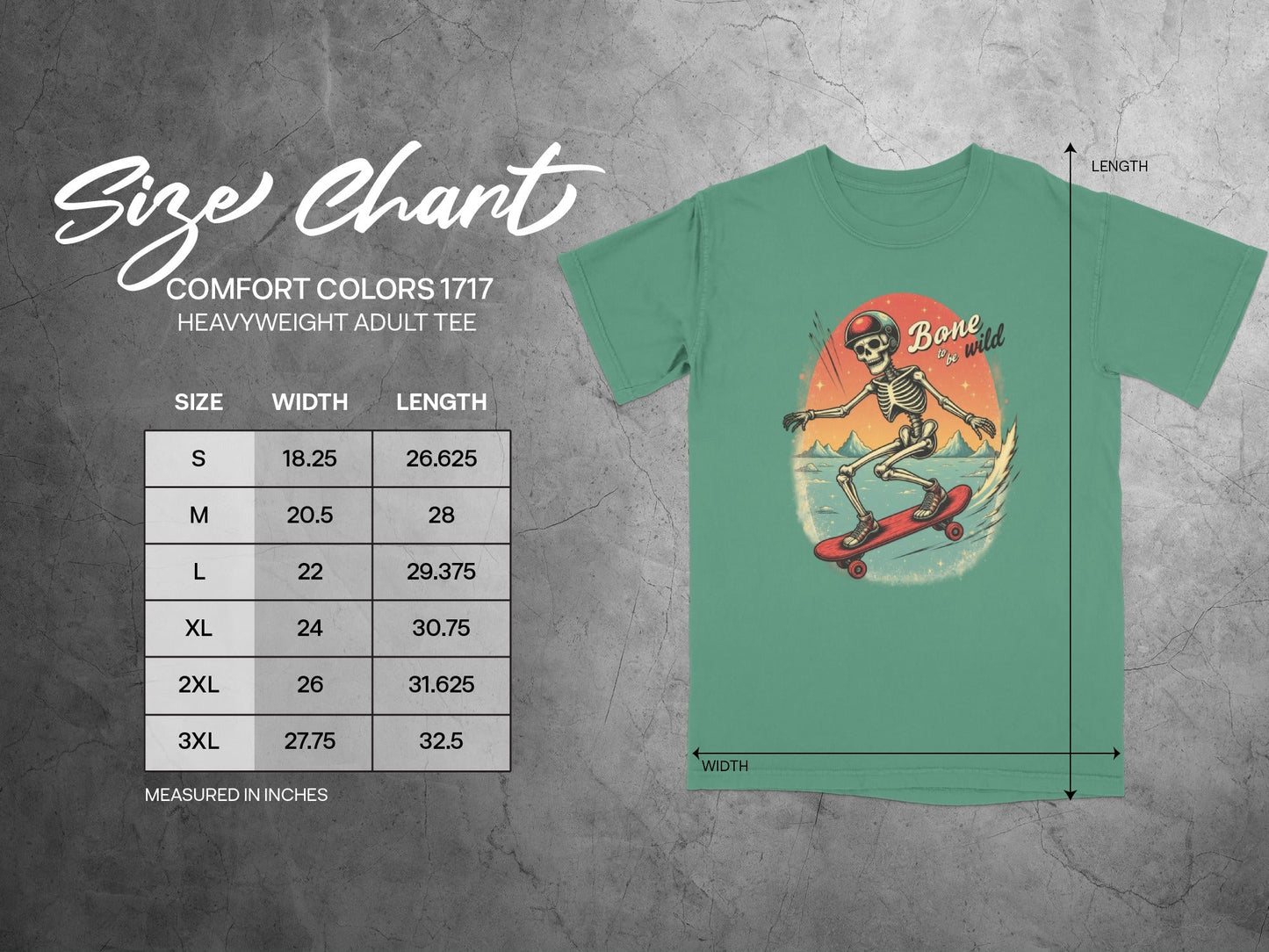 Bone To Be Wild Skeleton on Skateboard Graphic T-Shirt - IconVexa